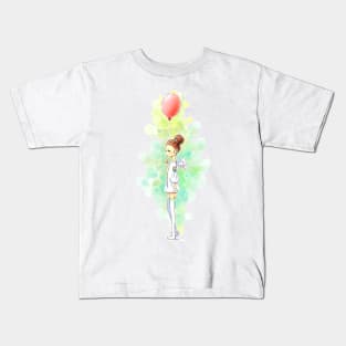 Balloon Girl Kids T-Shirt